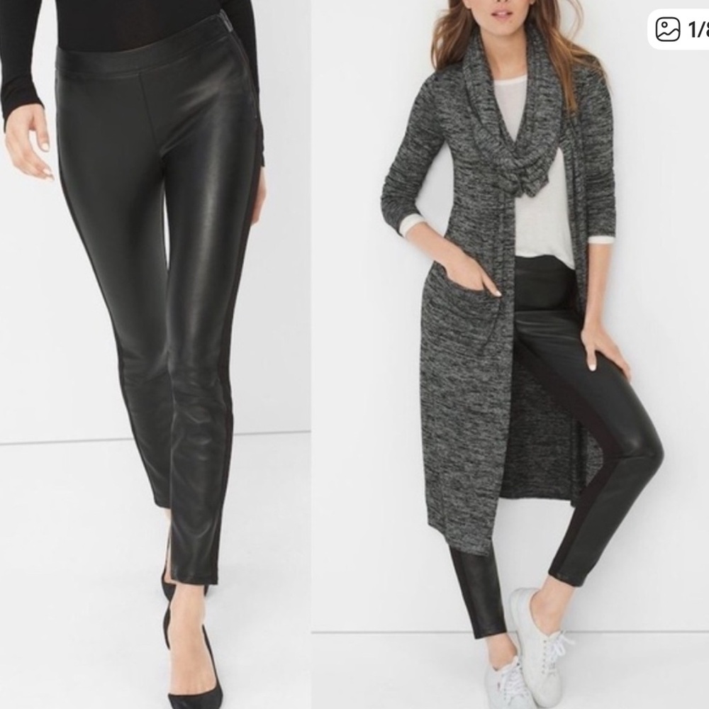 Whbm black the legging vegan leather women’s size 10